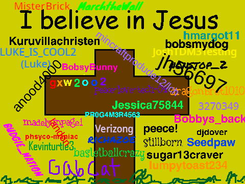 Sign Your Username If You Believe In Jesus dying on the Cross 