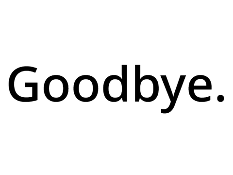 Goodbye. (My final project)