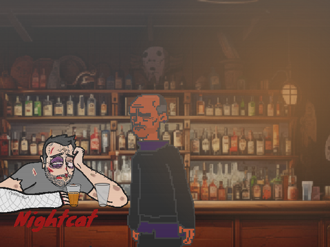Add your character alone in a restaurant, twenty years from now.