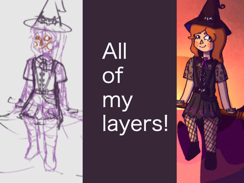 halloween art- layers!