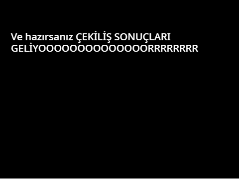 Çekiliş Sonuçları:))