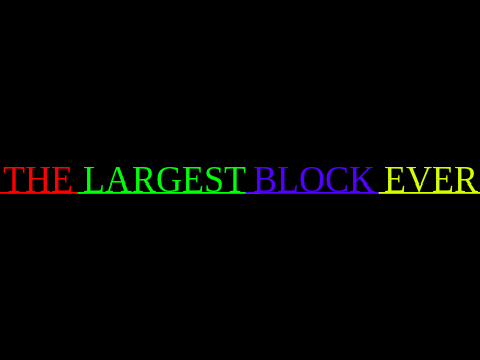 THE LARGEST BLOCK EVER!!!