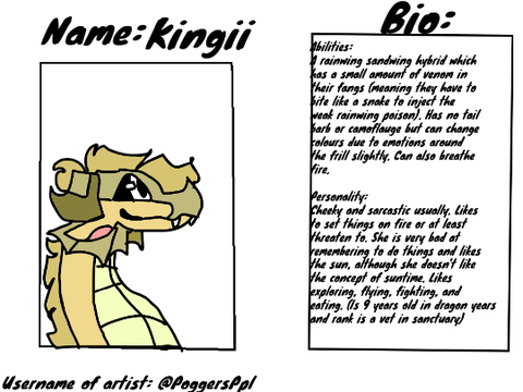 WOF rp {~Sign Up Sheet!~} Kingii (Rain+Sand)