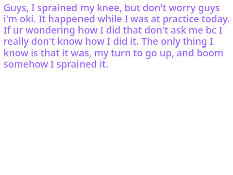 I got Hurt
