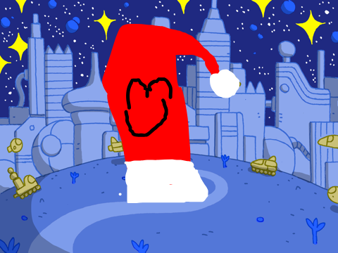happy Santa hat clicker