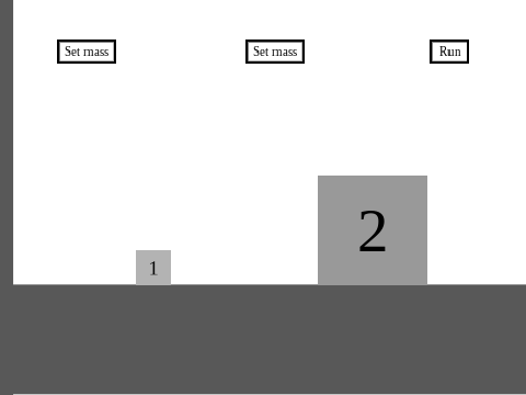 Elastic One-Dimensional Collisions simulator