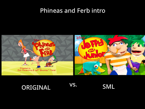 Phineas and Ferb theme song compared with SML version