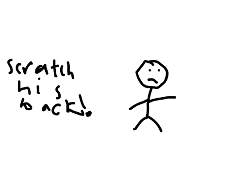 scratch a back