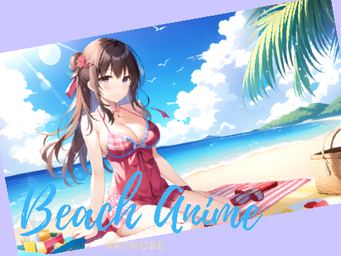 Beach Anime Girl
