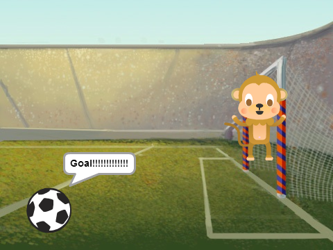 monkey and soccer ball duel