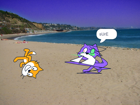 Cat and Paul on the beach!