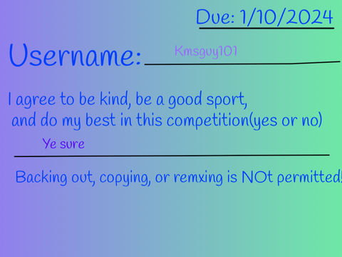2024 Art Contest Sign-Up! (turned in late not permitted) remix
