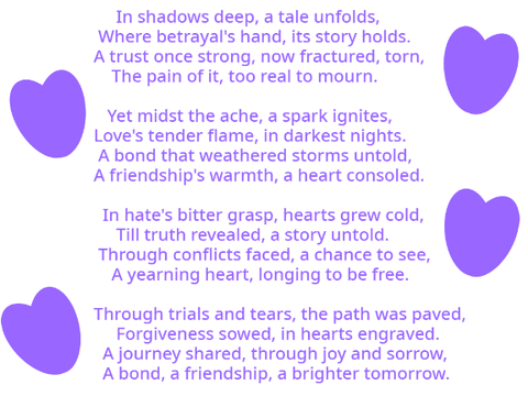 Betrayal, Love, Hate, Forgiveness
