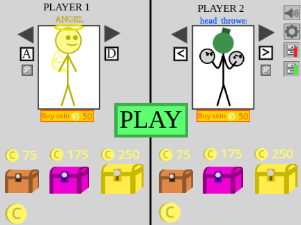2 player  stick man fight