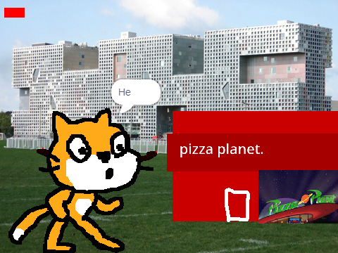 Scratch Cat Gets Broccoli on his PIZZA but sound baddddddddd