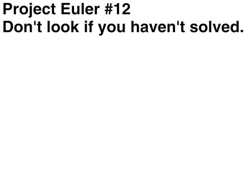 Project Euler #12