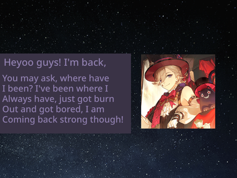 IM BACK, MY PEOPLES