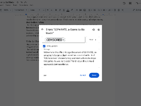 Inviting my Friend to Help With my New Game