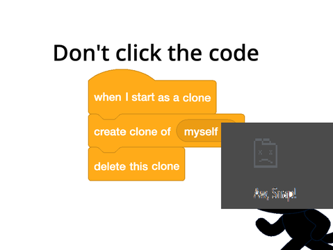 Don't click the code