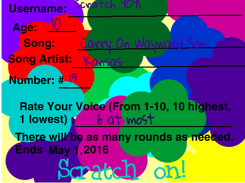 My Singing Contest entry