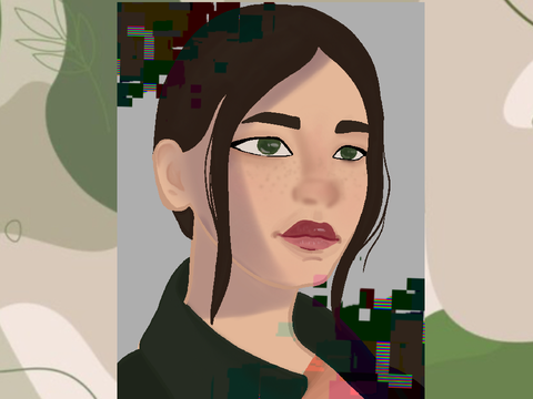 Amelia my new oc art style #keep trying #art
