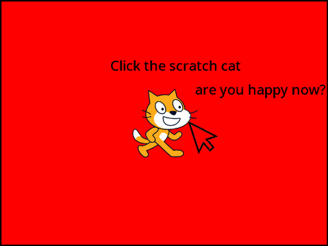 Click the scatch cat