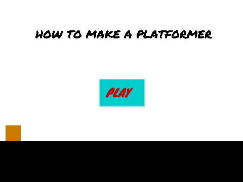 How to make a platformer