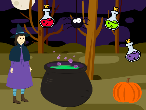 Memory potion witch game