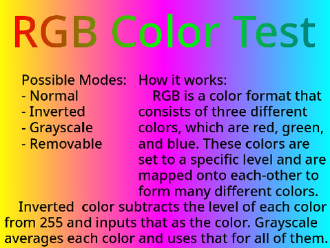 RGB Color Test