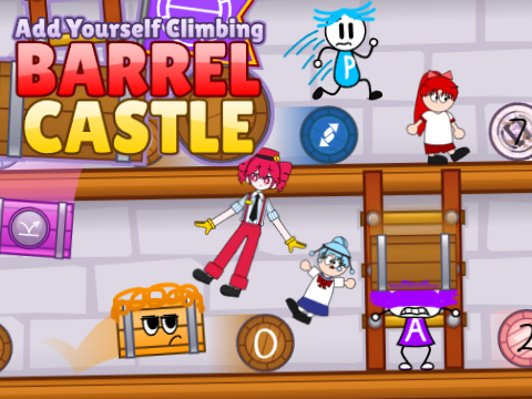 AY Climbing Barrel Castle! [ 18 Climbers ]