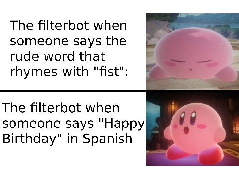 Meme: the Scratch filterbot at its finest /sarc