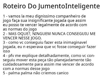 TEU ROTEIRO JEGUE HAHAHAHA