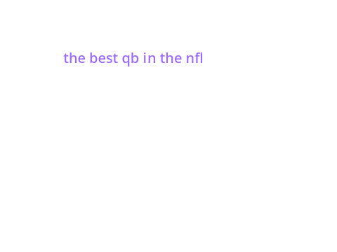 The best QB in the NFL