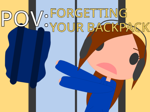 When you forget your backpack