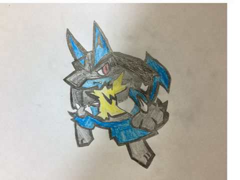 ルカリオ描いてみました