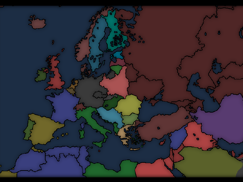 Detailed Map of Europe in 1939 with Gaussian