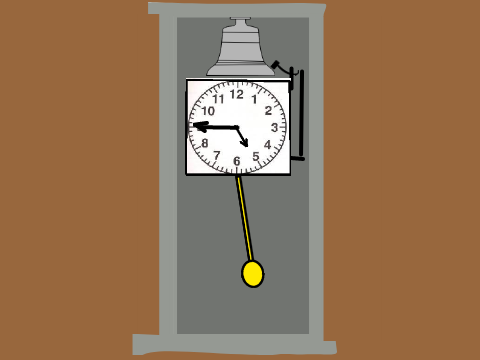 Wall Clock with a Bell