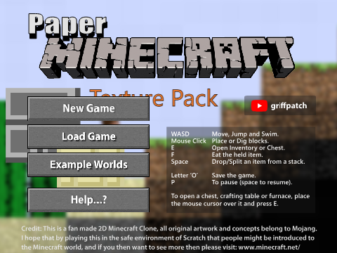 Paper Minecraft Gradiant 16x Texture pack v1.3