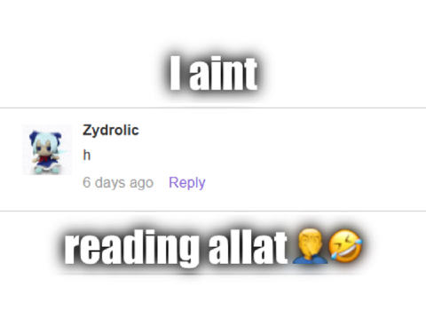ain't readin allat