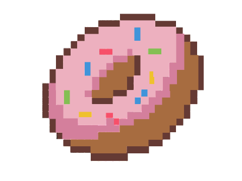 pixelated donut