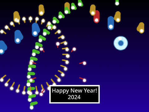 New Year fireworks 2024