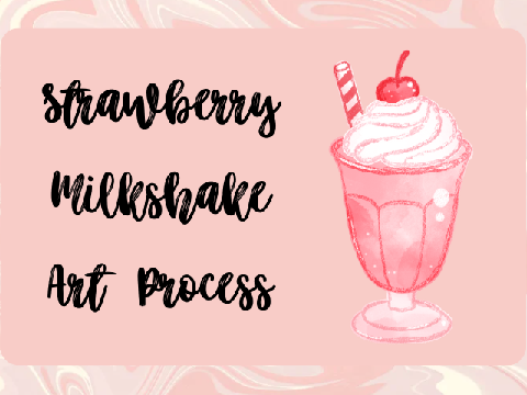 Strawberry Milkshake Art Process