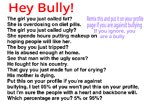 Remix if you are against bullying (remix by gamemaker66666)