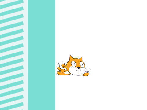 Scratch Cat falls down