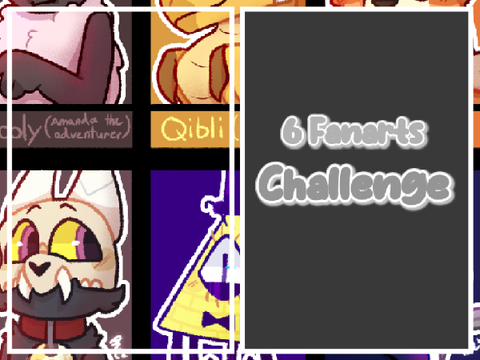♥︎ ⟬ 6 Fanarts - Art Challenge ⟭ ♥︎