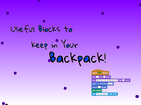 Useful Blocks To Keep in Your Backpack