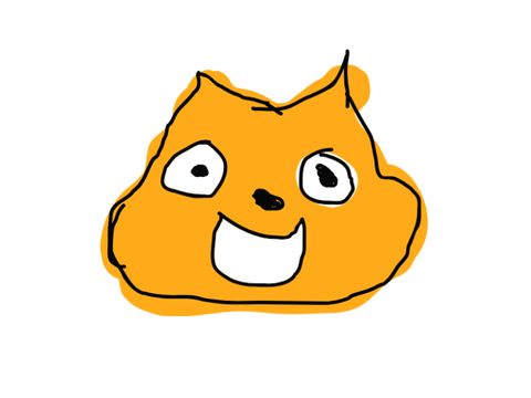Scratch cat front view