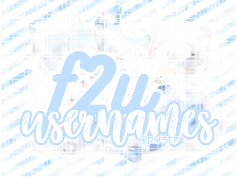 ⋅˚₊‧ ୨ f2u users ୧ ‧₊˚ ⋅