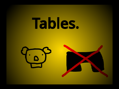 Tables. - #Animation