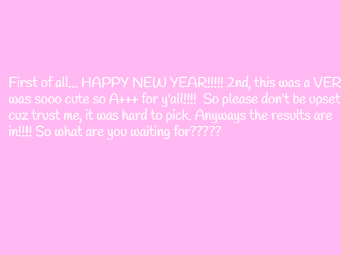 CONTEST RESULTS!!!!!!!!